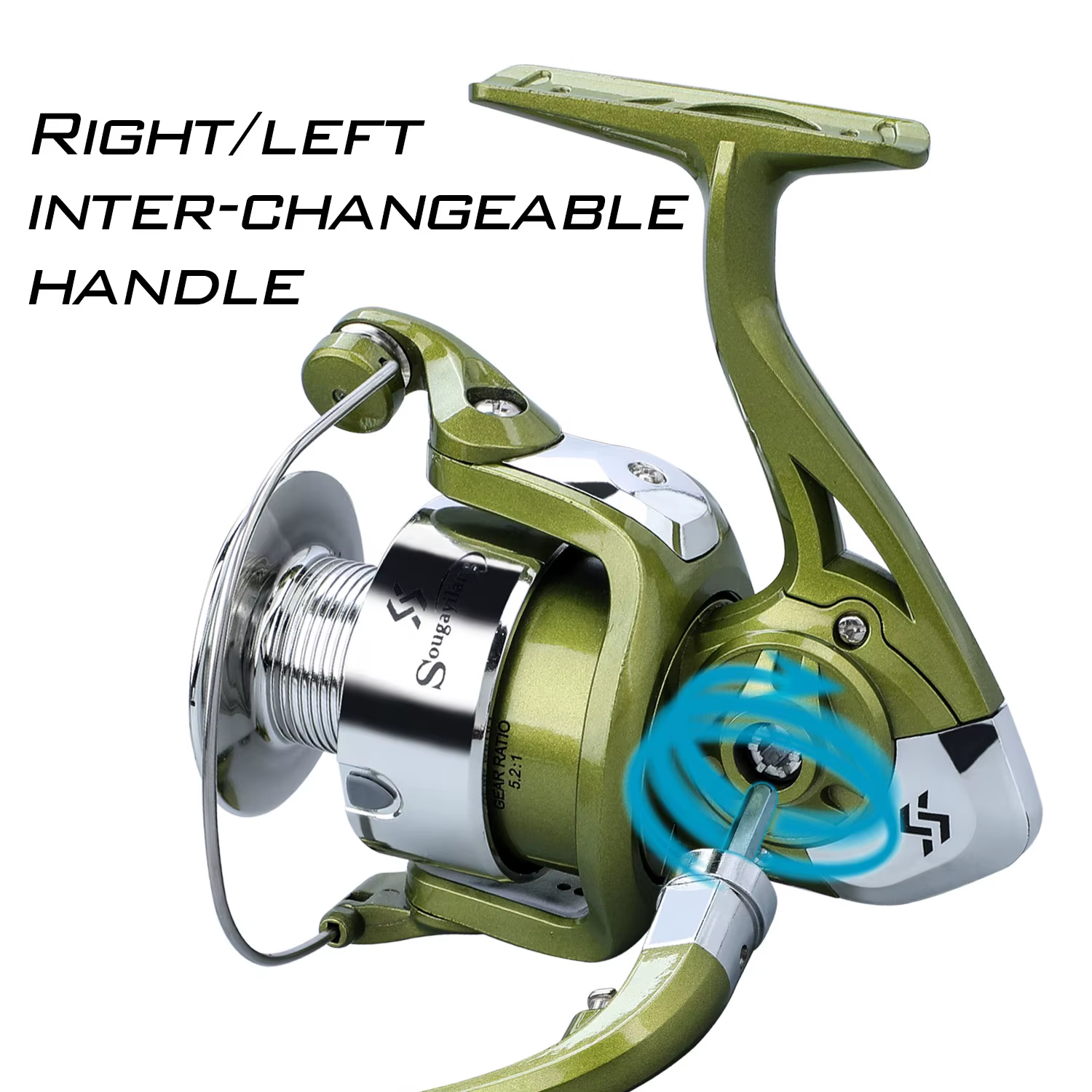 Carrete spinning Sougayilang – Recogida ambidiestra para señuelos - imagen 5