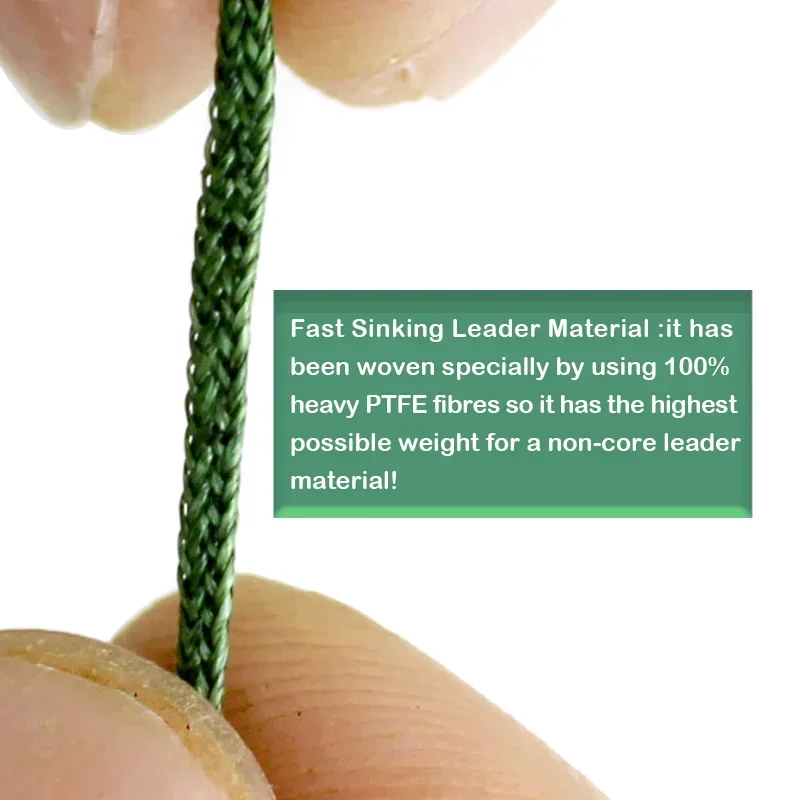 Línea líder de pesca de carpa, 10m/60lb, aparejos de pelo de carpa, 2 colores, 16x, súper apretado, sin plomo, para aparejos de sedal de pesca gruesa de carpa - imagen 5