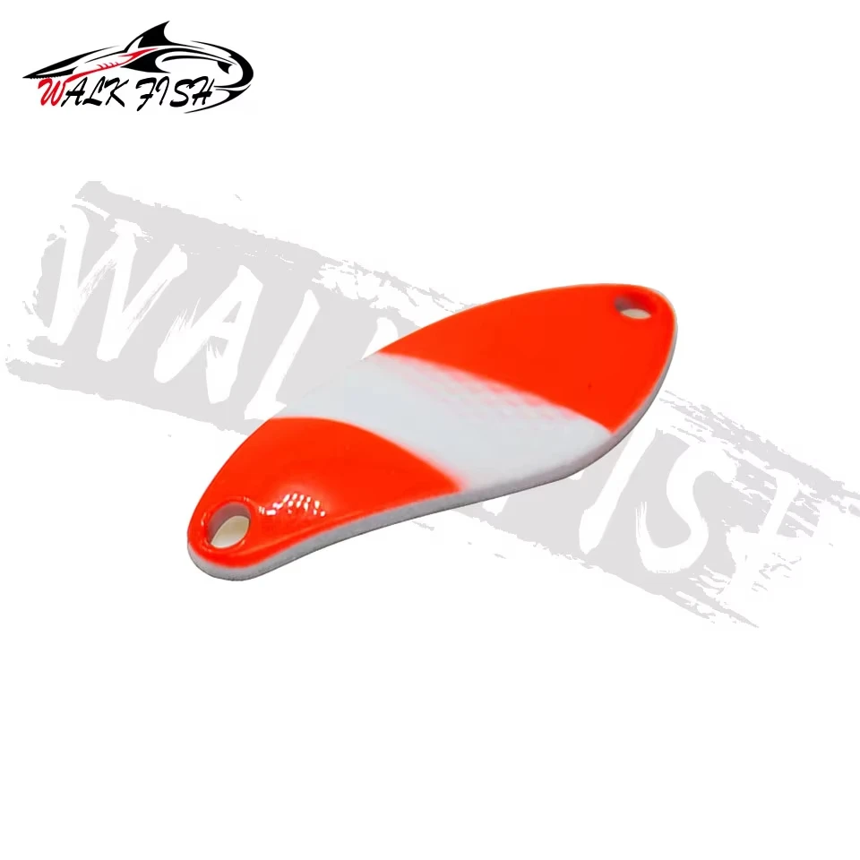 WALK FISH 1 Uds 3g 31mm señuelo de pesca de Metal lentejuelas lentejuelas de Metal de colores cebo de pescado cebo duro trucha de agua dulce lentejuelas de boca de caballo - imagen 2