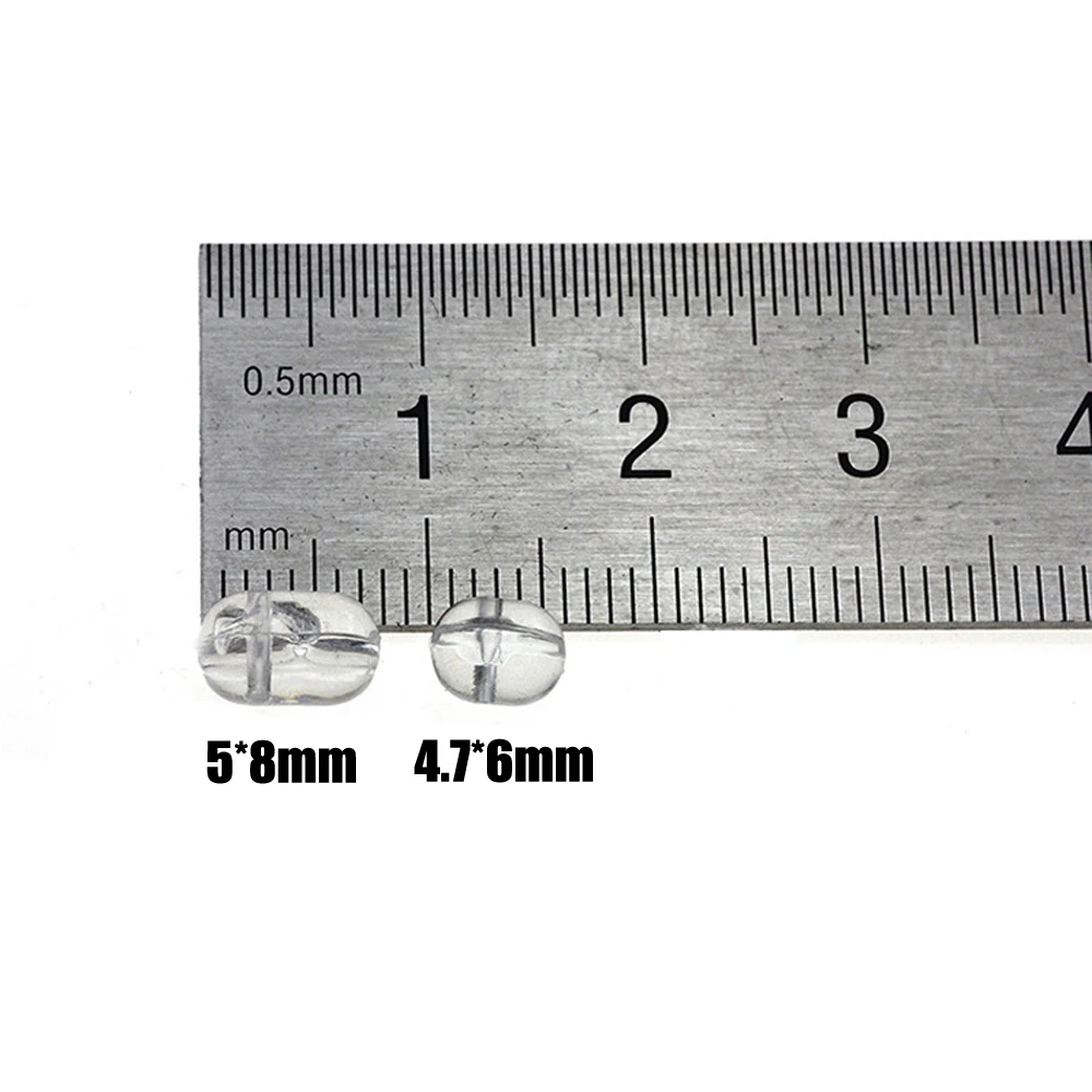 100 Uds. Cuentas cruzadas de pesca transparentes, cuentas flotantes transparentes de plástico, cuentas de doble perla, Señuelos de Pesca cruzados, cuentas, accesorio de aparejo - imagen 2