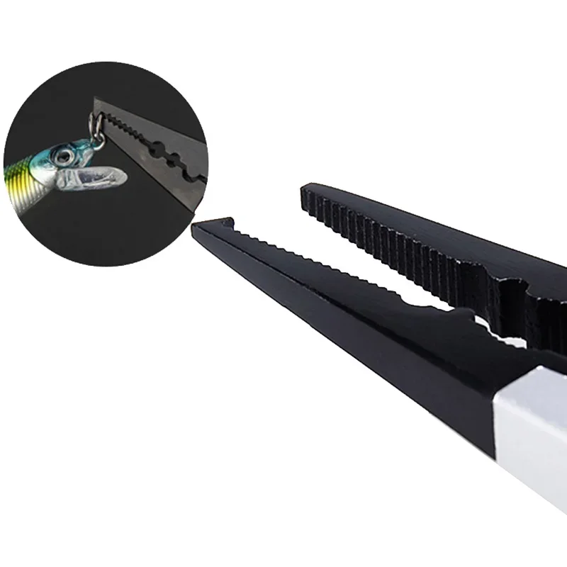 Alicates de pesca multifuncionales, alicates de pesca de aleación de aluminio, cuerda de retención, removedor de gancho, cortador de línea, pinza de agarre, 1 ud. - imagen 3