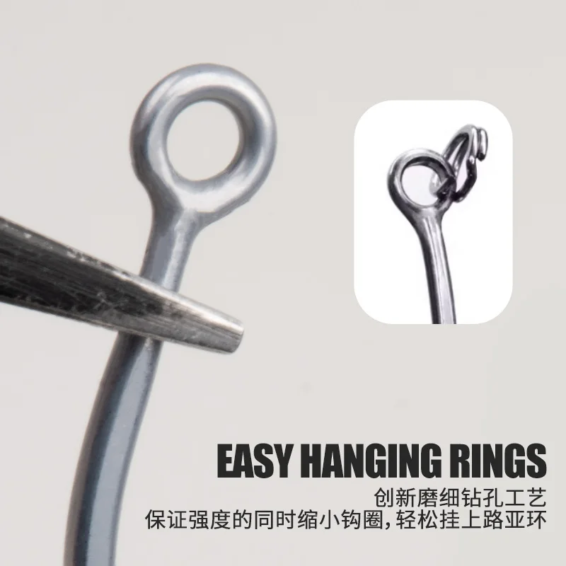 OBSESSION 8091 5X DIABLO anzuelo de pesca Popper de agua salada 2/0 3/0 4/0 5/0 7/0 9/0 anzuelo pesado único en línea de pesca súper a prueba de herrumbre - imagen 5