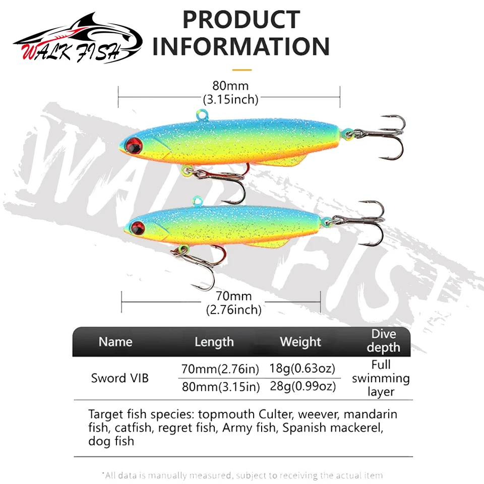 WALK FISH Señuelo VIB artificial – Jig duro para pesca deportiva