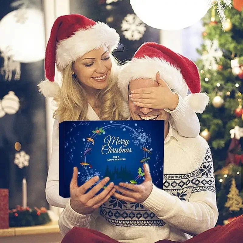ALASICKA, 1 Juego de 24 piezas, caja ciega sorpresa Lua Lure, calendario de Navidad, cuenta atrás, caja de regalo de pesca de Año Nuevo, regalos de vacaciones - imagen 4