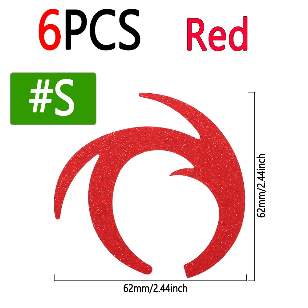 6pcs Red S