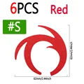 6pcs Red S