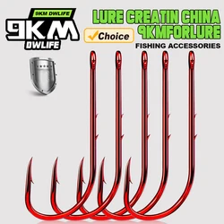 9KM 100 Uds. Anzuelos de pesca Baitholder de caña larga soporte de anzuelo de gusano gancho de cebo para agua salada y agua dulce, nuevo
