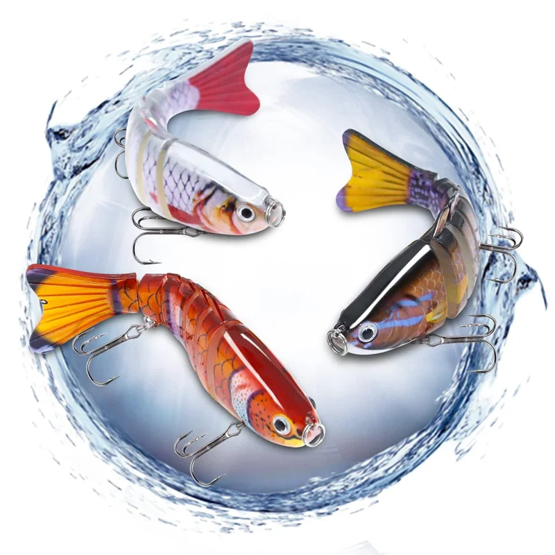 Señuelos de pesca multiarticulados, cebo Artificial biónico de hundimiento lento, agua dulce, agua salada, trucha, lubina, accesorios de pesca, 1 ud. - imagen 4