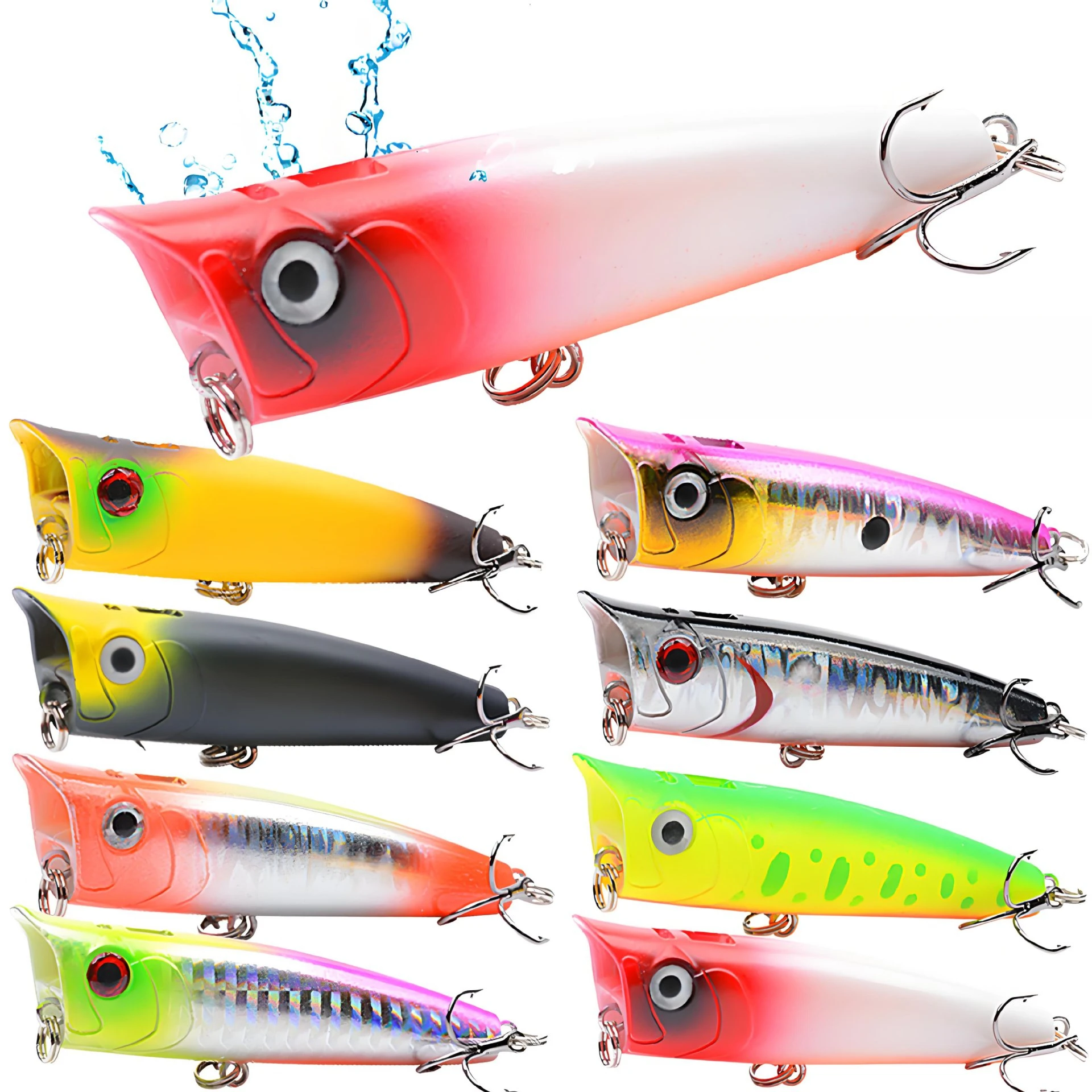 Señuelos de Pesca Popper de superficie, 11g, 16,5g, Wobbler, cebo duro Artificial para trucha de agua salada, lubina, Swimbait, accesorios de Pesca - imagen 2