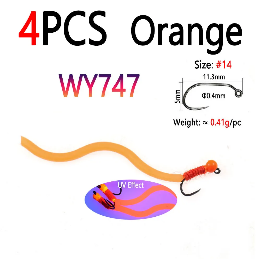 4pcs Orange 747