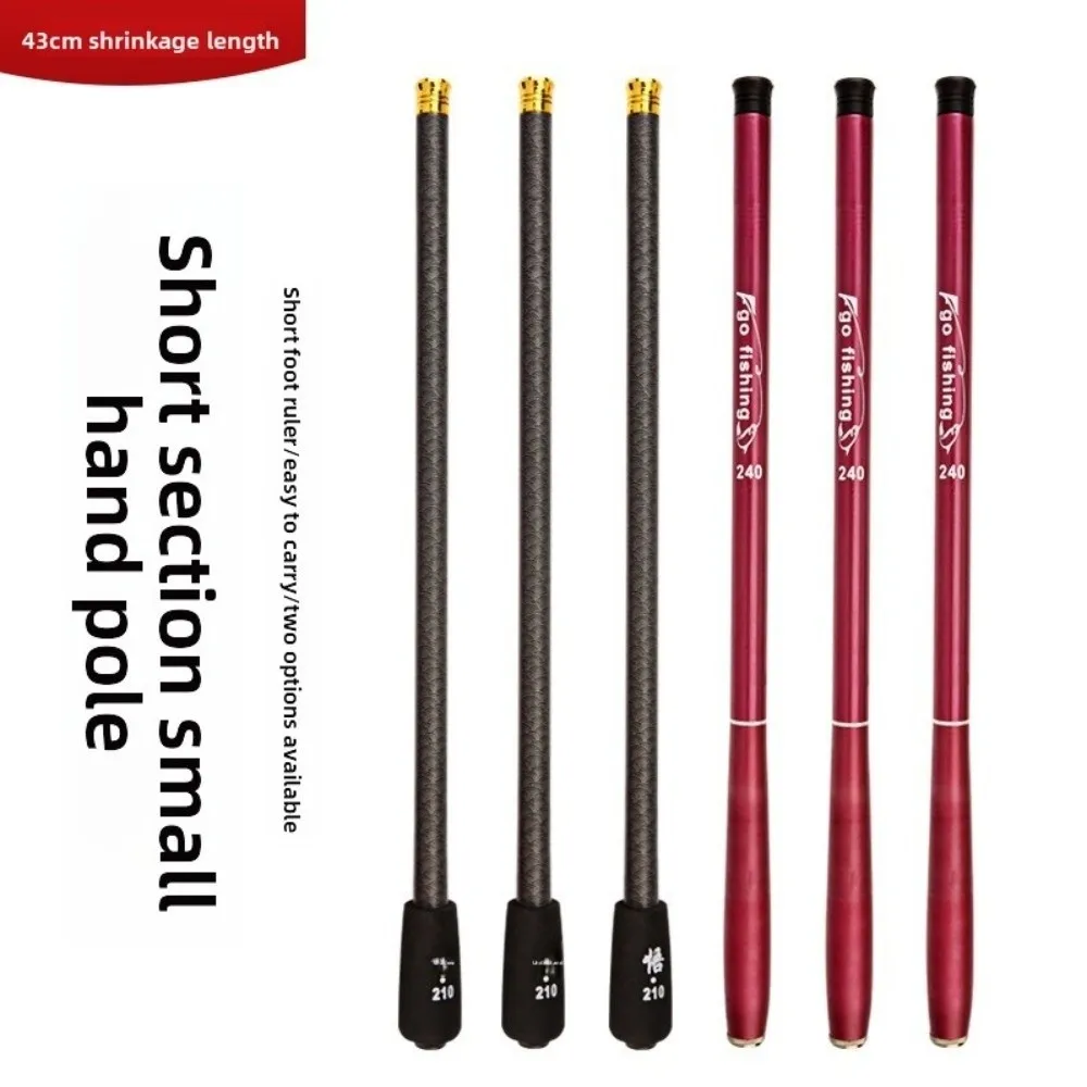 Caña de pescar telescópica de 1,2 m-2,1 m de longitud, tamaño de viaje, Material duradero, caña de fundición, diseño ligero, longitud ajustable - imagen 5