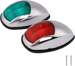 Luces navegación LED USCG rojo verde 2 NM montura vertical