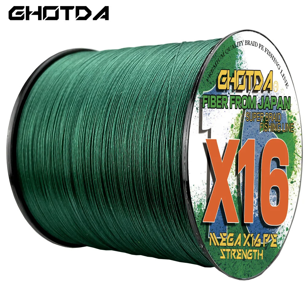 Línea de pesca trenzada de PE de 16 hebras, herramienta de línea de pesca de mar de carpa, multifilamento, alta resistencia, 25-200LB, 100M, nueva actualización - imagen 3