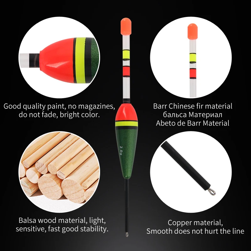 4/5 unids/lote promoción flotadores de pesca conjunto tamaño mixto Color boya Bobber para accesorios de pesca - imagen 3