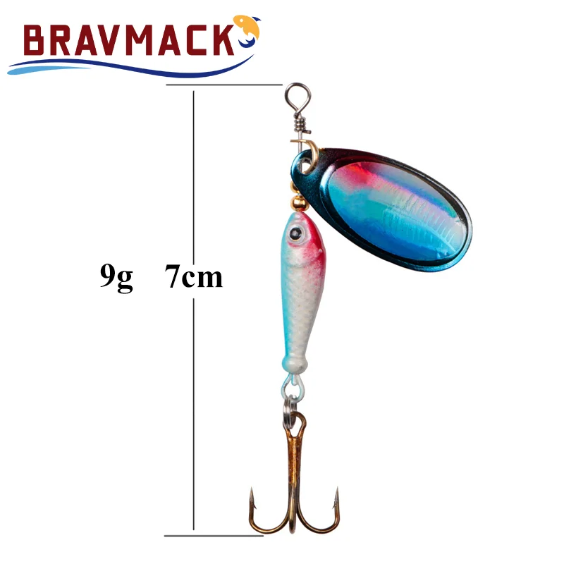 2 uds 9g 7cm cuchara Metal novela Jig Señuelos de Pesca cuchara cebo productos de invierno para pesca duro Jigging Spinners cebo de pesca - imagen 2