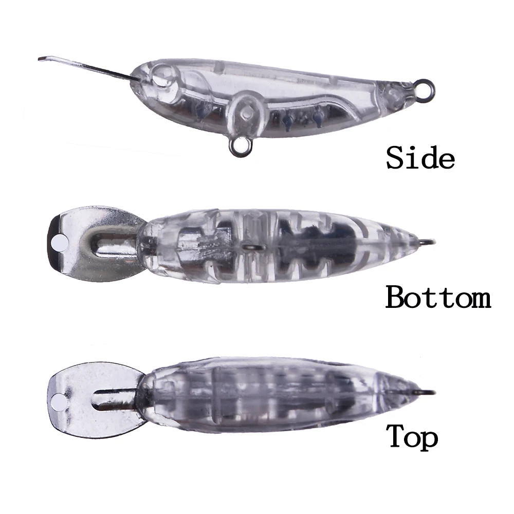 Chan'sHuang 20 piezas cebo en blanco sin pintar 52mm/5,2g labio de Metal Minnow Mirco hundimiento DIY aparejos de señuelo de pesca hechos a mano - imagen 3