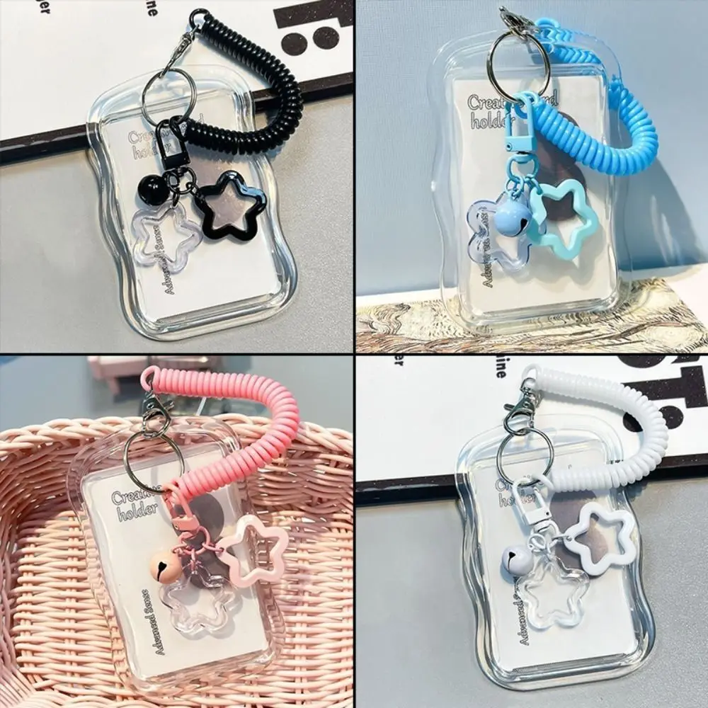 Funda porta-Photocards Kpop de silicona suave con llavero de estrella - imagen 3