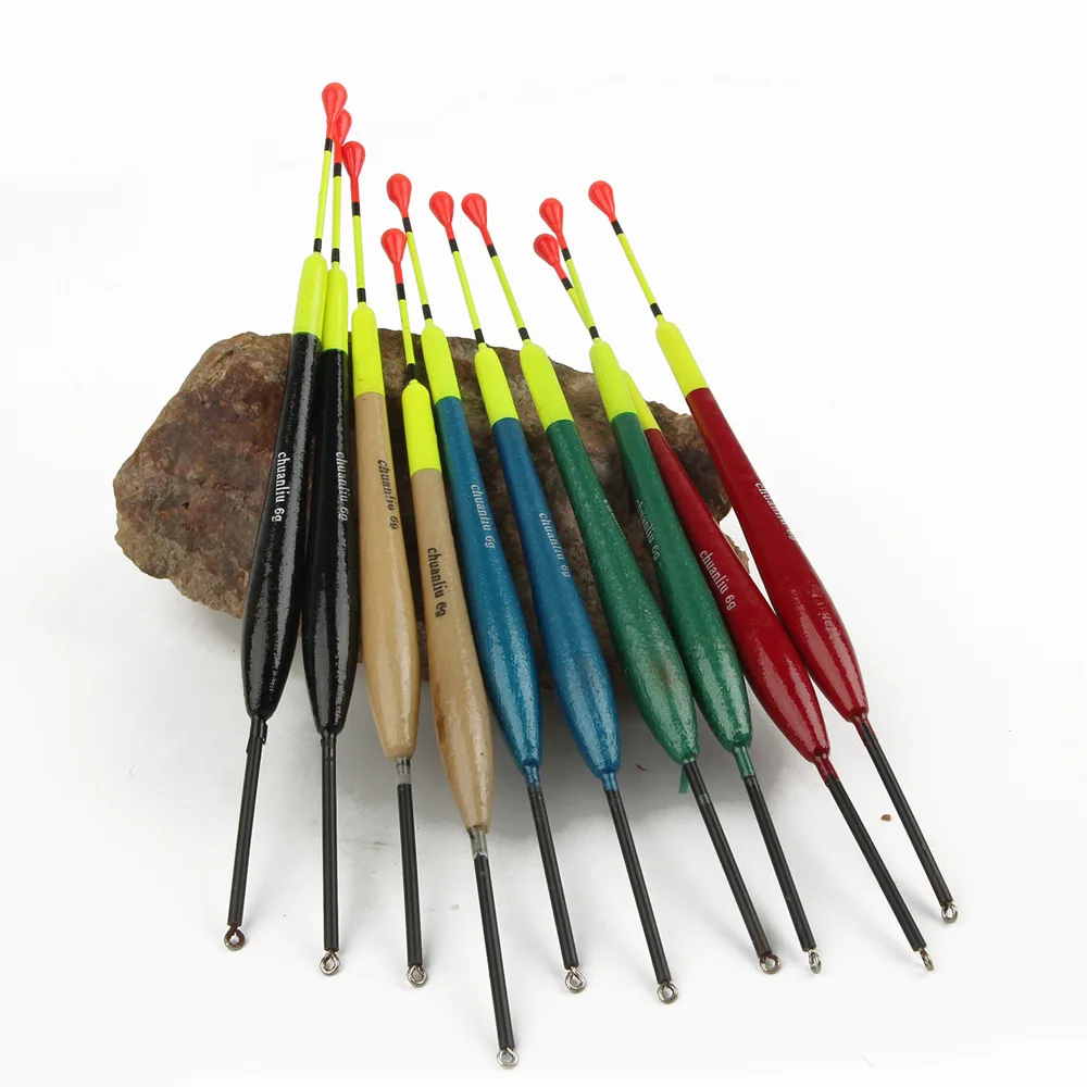 Balsam-flotador de madera para pesca en roca, juego de 20 unidades, llamativos flotadores de tiro largo, alta sensibilidad - imagen 4