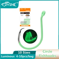 ZYZHE Anzuelos circulares luminosos para agua salada y dulce