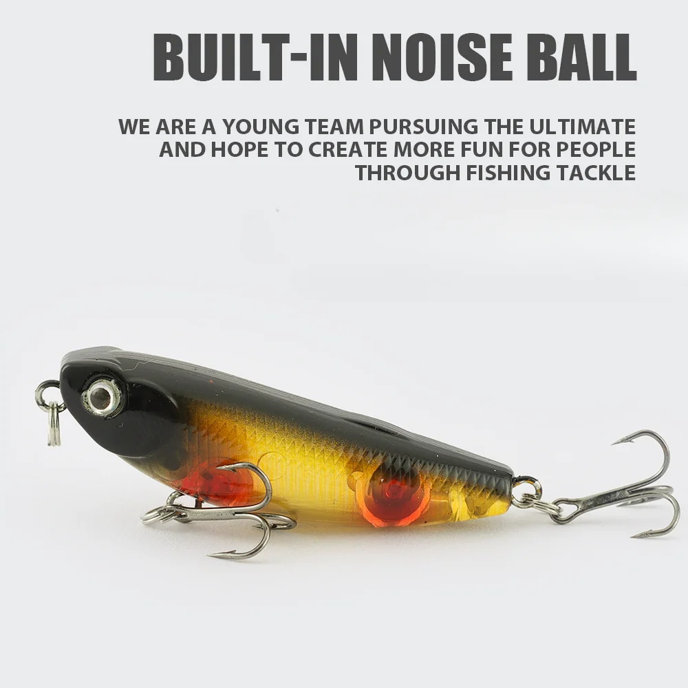 Señuelo de Pesca de lápiz flotante, 1 piezas, 5cm, 5,5g, señuelos duros para perros de agua superior, cebos Wobblers, cebo duro Artificial, aparejos de Pesca - imagen 3