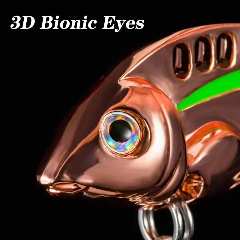 Señuelos de cigarra VIB de Metal, señuelos de cuchara con vibraciones vívidas, 10g, 15g, 20g, lentejuelas de invierno, cebo de pesca, lubina, cebos duros artificiales, 1 ud. - imagen 4