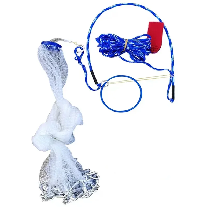 Lawaia-red de pesca colgante de acero, herramienta de pesca automática, estilo Fundición a mano, 240/300/360/420 - imagen 2