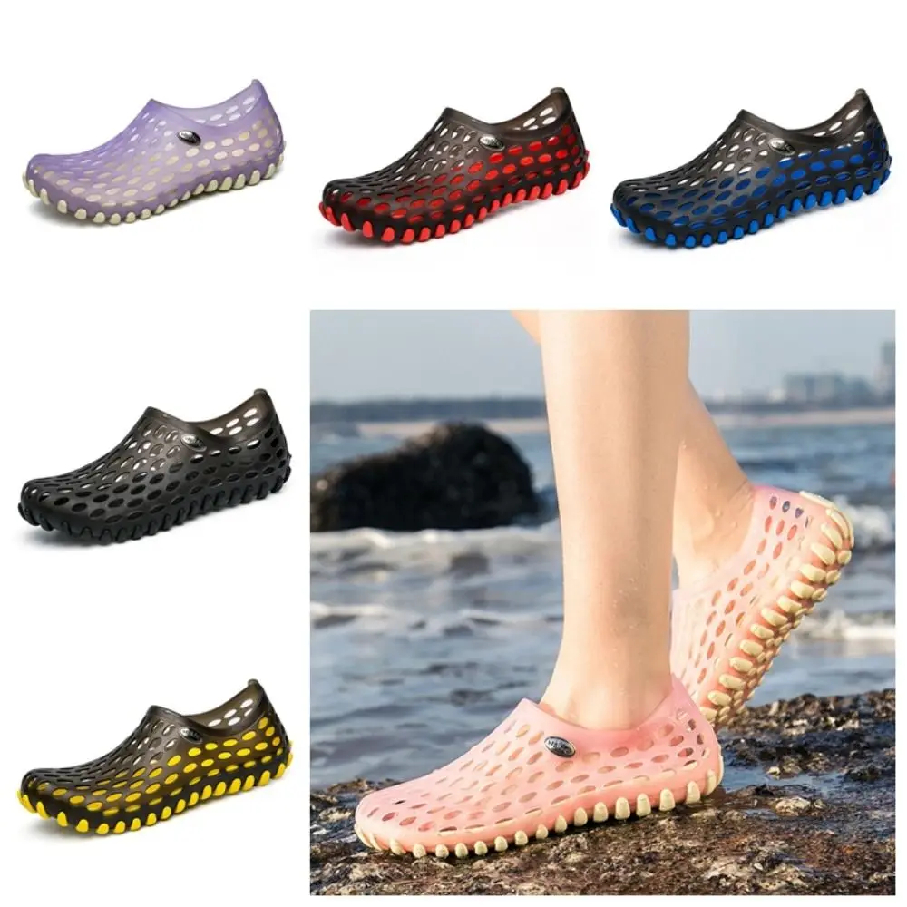 Sandalias de playa caladas a la moda para hombre, zapatos acuáticos ligeros antideslizantes y transpirables, zapatillas planas de viaje y ocio para exteriores - imagen 5