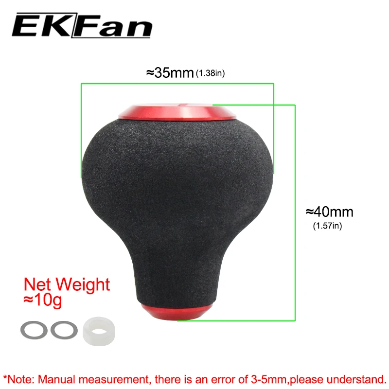 Perillas de mango de carrete de pesca de Material EVA EKFan para rodamiento de 35MM compatibles con la serie Daiwa o Shimano inferior a 5000 - imagen 5