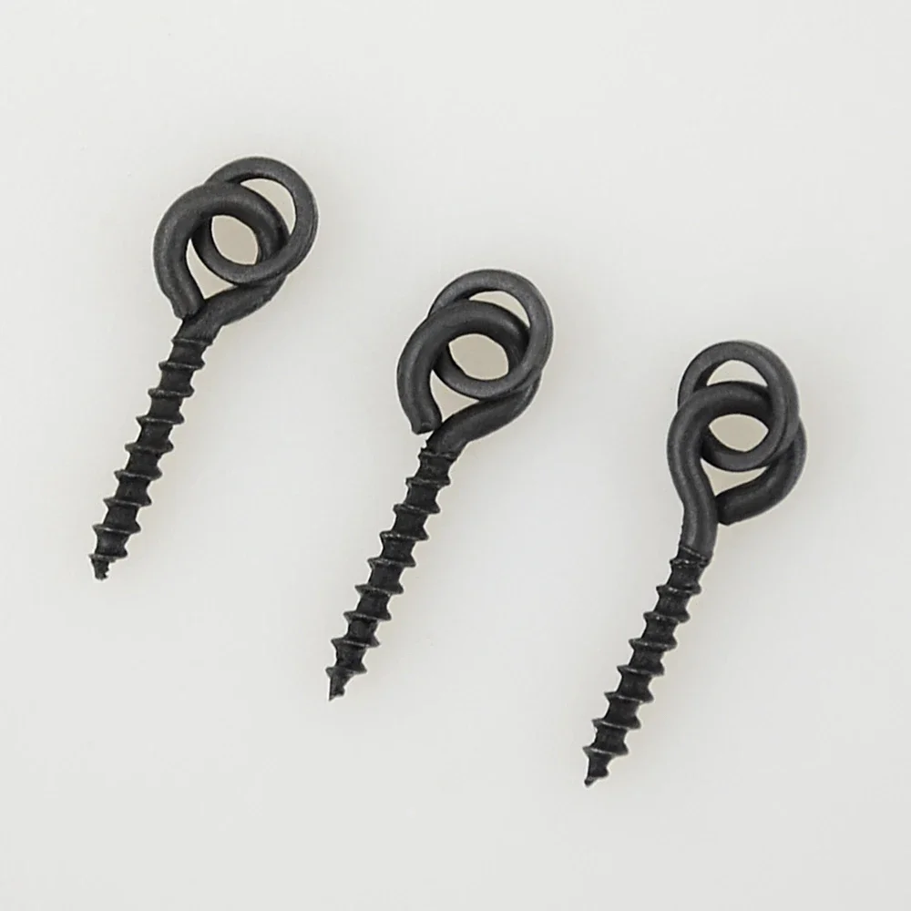 Tornillo de Boilie de pesca de carpa con anillo sólido, herramienta de cebo Chod Rigs, aparejos para el cabello de carpa, accesorio AS001, 40 unidades - imagen 4