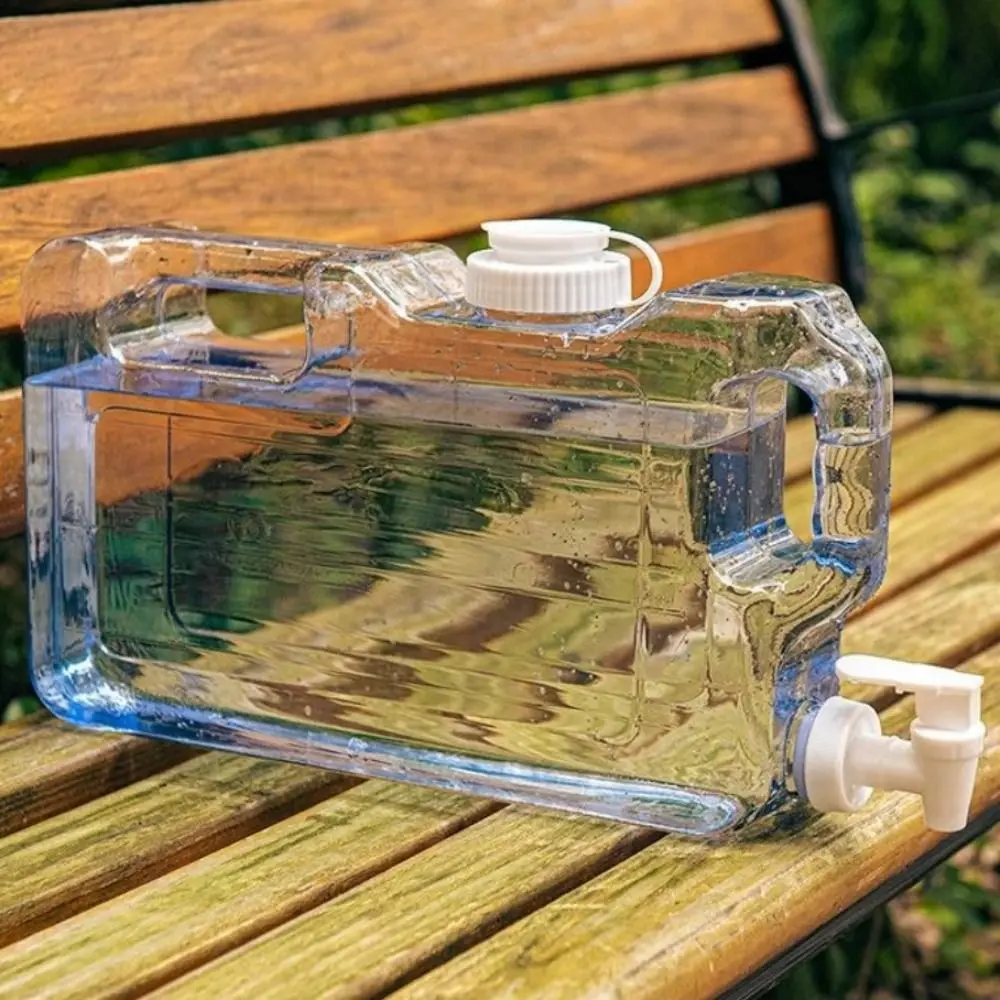 Cubo para beber al aire libre de 4L, contenedor de almacenamiento de agua transparente de gran capacidad, tanque de agua portátil resistente al desgaste para acampar - imagen 5