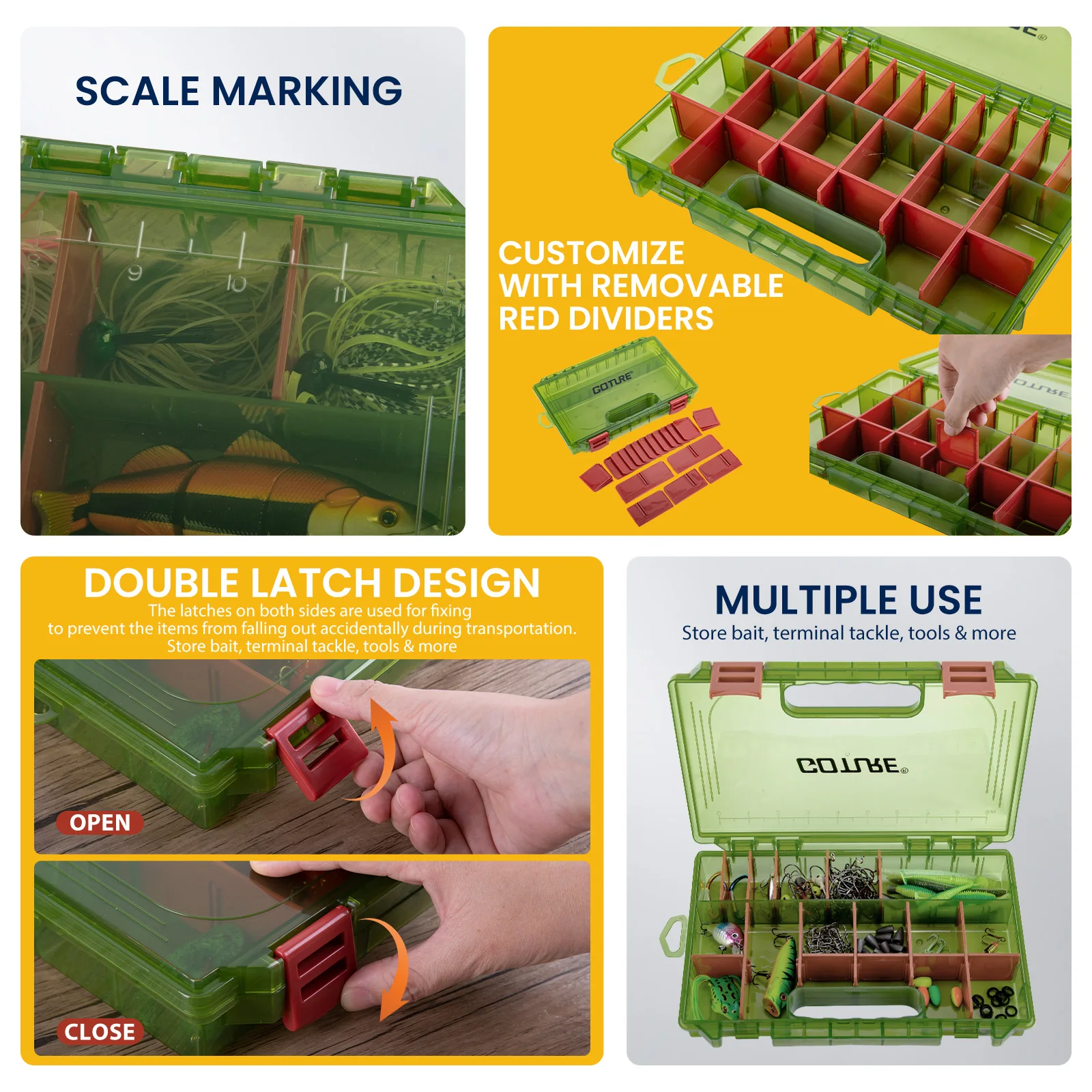 Goture – Bolsa de pesca grande con cajas y soportes para cañas - imagen 4