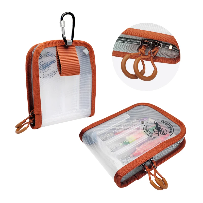 Bolsa de pesca de 6 rejillas, bolsos de pulpo Egi, caja de almacenamiento de plantilla de calamar, bolsa de señuelo duro, cubierta protectora de gancho, funda impermeable para cebo de pesca - imagen 5