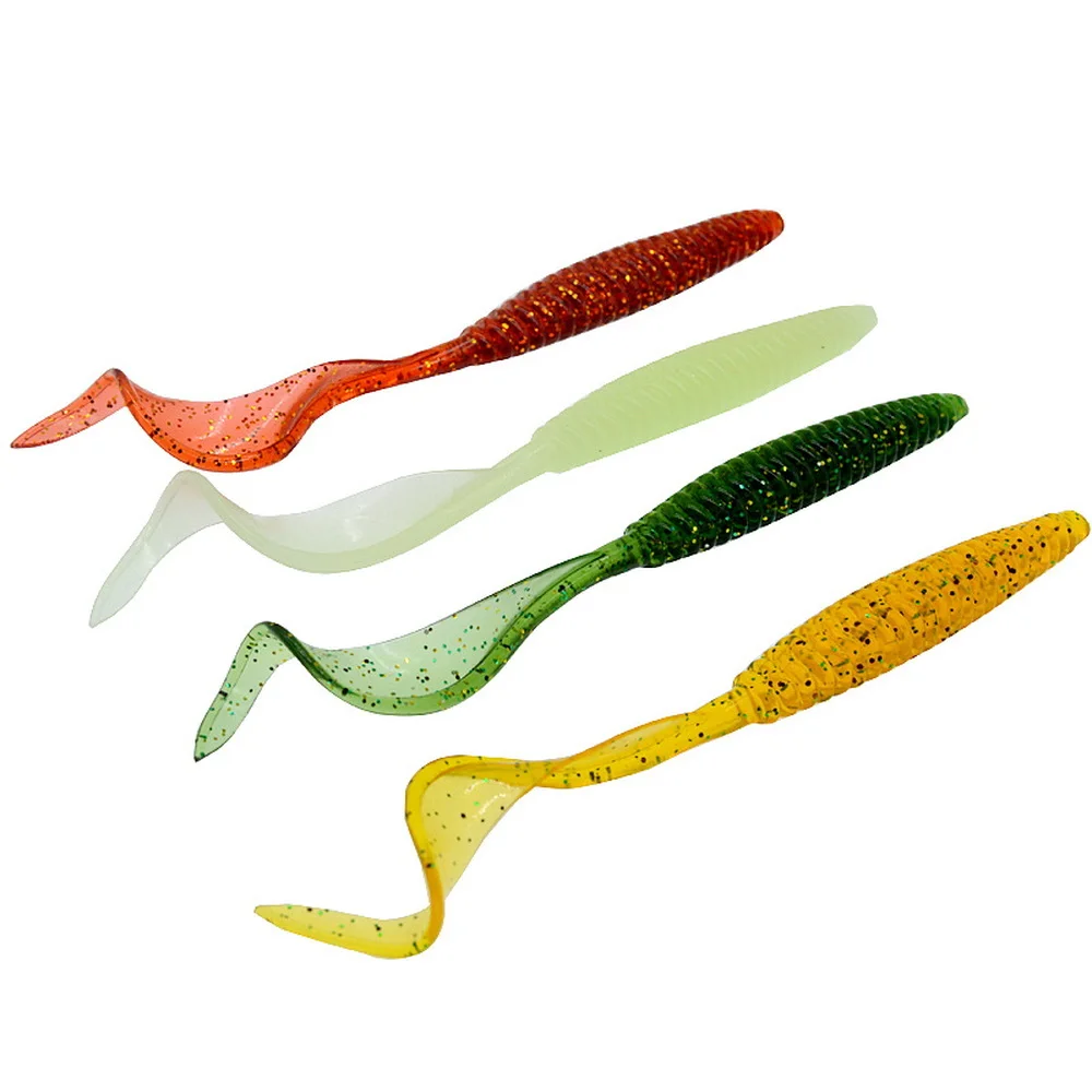 Señuelo de pesca de cola larga y rizada, cebo suave de 130mm y 6g, Swimbait de silicona Artificial, Jigging Wobblers para Lucio - imagen 5