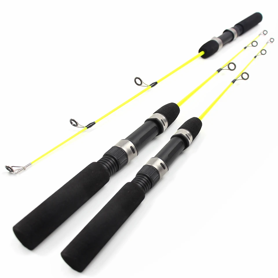 Caña de pescar en hielo de 58cm, Material de fibra de carbono ultraligero y sensible, detección rápida para peces de agua dulce en lagos y ríos de invierno - imagen 3
