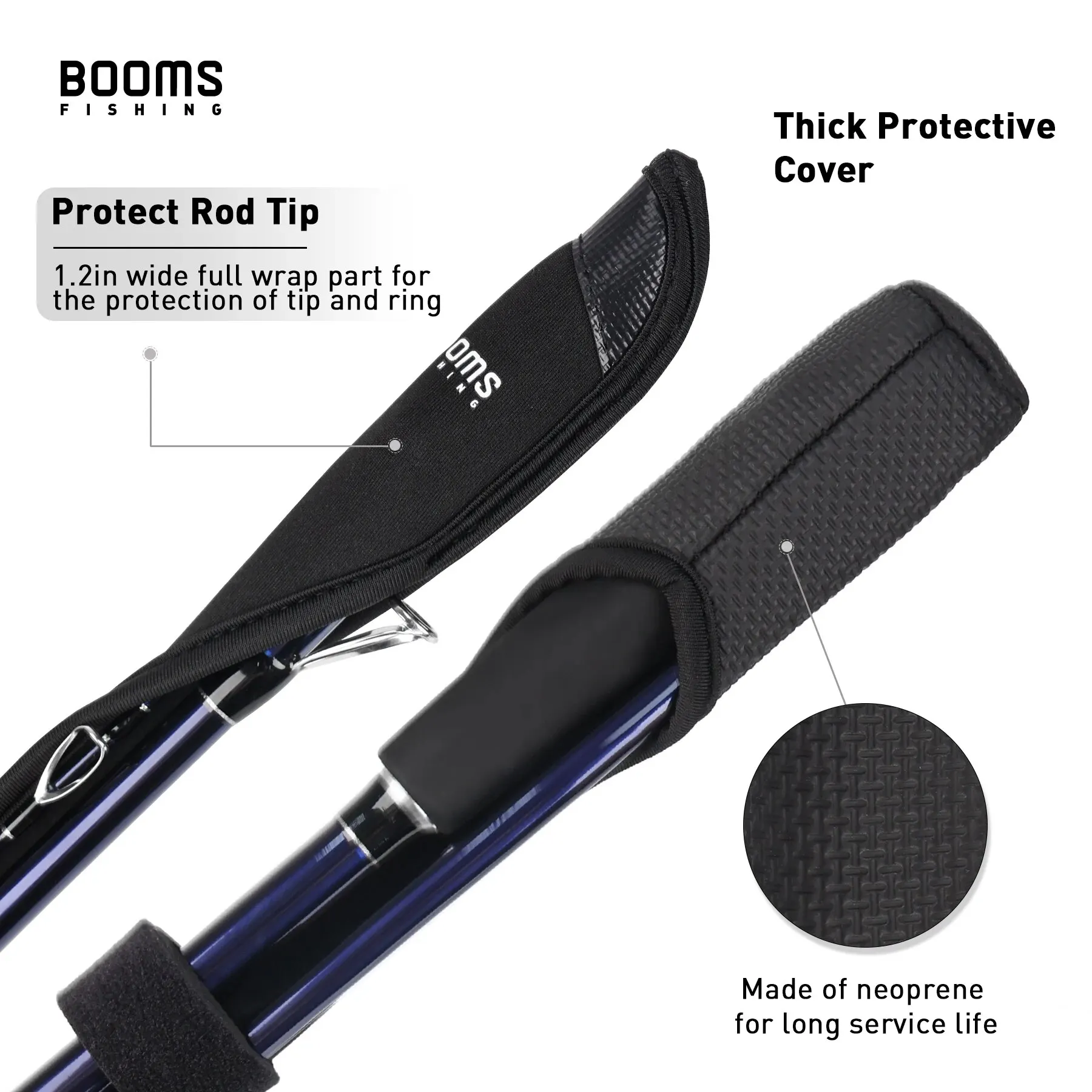 Booms-funda protectora para caña de pescar RS6, funda para cañas de pescar con mosca, soporte para bolsa, correas para cinturón, accesorios de herramientas portátiles - imagen 2