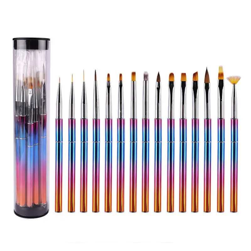 20 pinceles para decoración de uñas, 7 herramientas profesionales para mejorar las uñas, no se deforma fácilmente - imagen 4