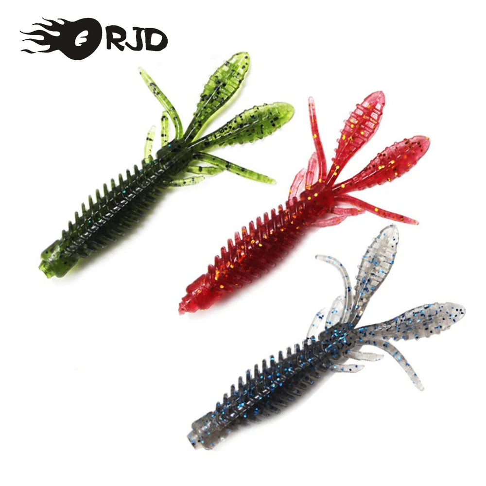 ORJD-Señuelos de Pesca de silicona Artificial, cebo de Jigging suave de mar, 6,5 cm/7,5 cm, Wobblers Swimbait, accesorios de aparejos de pesca, 10 unids/lote por paquete - imagen 2