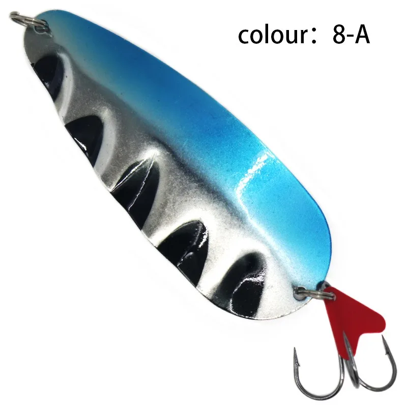 Señuelo de cuchara de pesca, señuelo de pesca duro, Wobblers artificiales, 11,8 cm, 42g, cuchara para trucha, cebo, Lucio con anzuelo triple - imagen 2