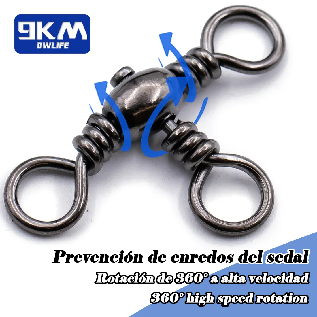 Giratorios de 3 vías, 25 ~ 100 Uds., aparejos de pesca giratorios, aparejos de bagre, aparejos de Surf de bagre de latón inoxidable, barril de pesca de agua salada - imagen 5