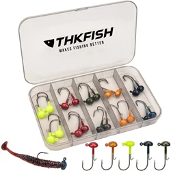 Anzuelos Ned Rig THKFISH con cabeza de hongo para lubina