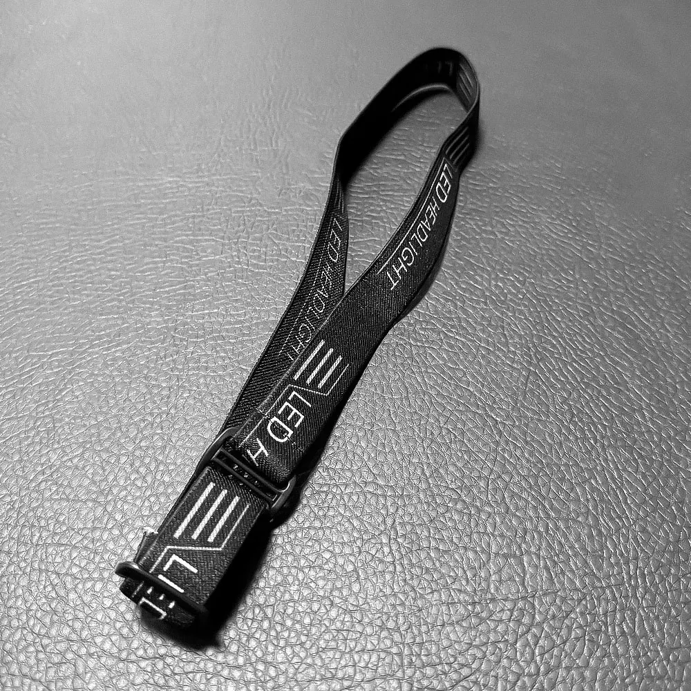 Correa frontal elástica ajustable tipo O – Diadema negra para linterna - imagen 2