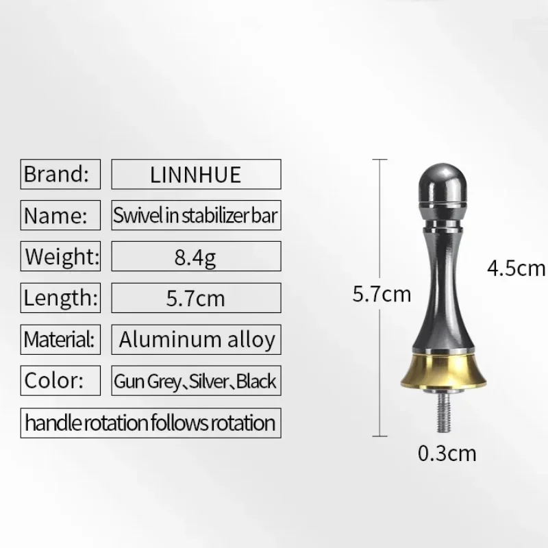 Carrete de pesca de aleación de aluminio, estabilizador de mango de equilibrio, soporte de equilibrio ligero, carrete, accesorios de pesca, reemplazo  - imagen 3