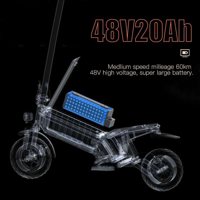 GELEIPU Z1 Patinete eléctrico 1200W para adultos – 48V plegable - imagen 3