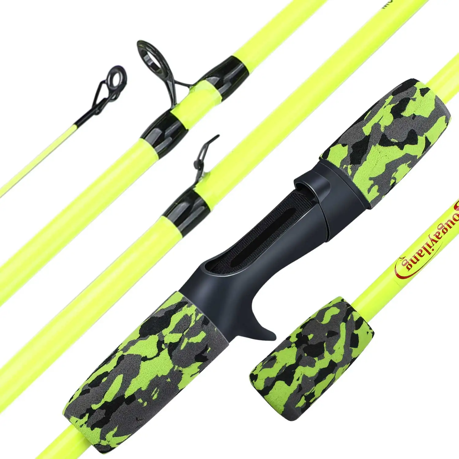 Sougayilang-cañas de pescar giratorias de 5 secciones, peso ultraligero, fibra de vidrio para viajes, Pesca de agua dulce y salada - imagen 3
