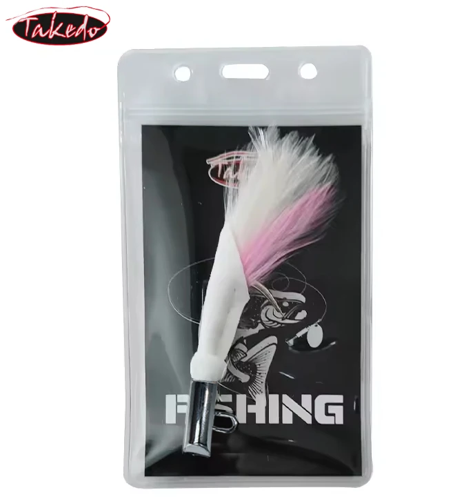 TAKEDO HT01 Anzuelo de piel de venado galvanizado para pesca en el mar 2.0 #   2.2 #   2.5 #   2.8 #   3.0 #   Anzuelo de pesca Jigging Big Game Shark Tuna Hook - imagen 5