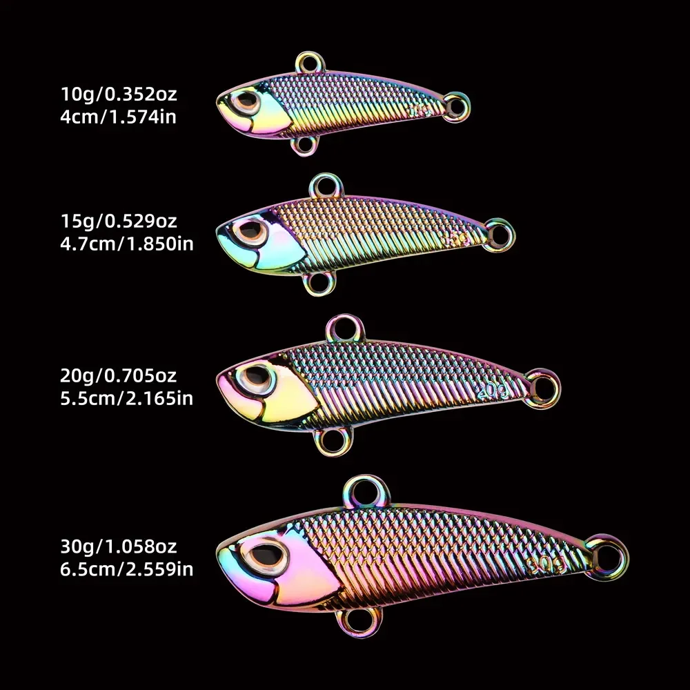 5 uds cola giratoria 10g 15g 20g 30g equilibrio giratorio plantilla de Metal VIB cebo de vibración Spinner cuchara nuevo aparejos de pesca señuelo hundido - imagen 3