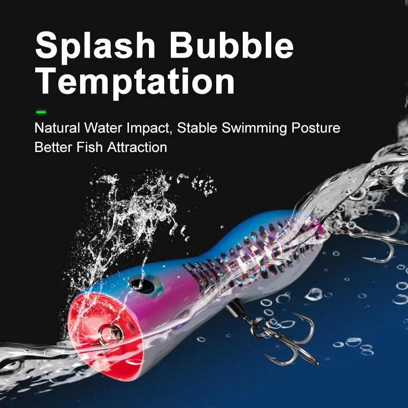 OBSESSION WD123 25g/11,5 cm 45g/14cm cebo de madera Popper Trolling Mini señuelo de pesca Popper de madera cebos artificiales de agua superior - imagen 4