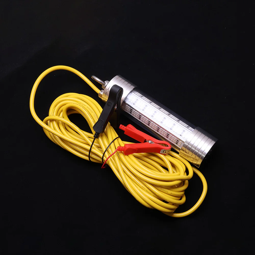 Equipo de pesca especial de noche, verde y blanco, 12V, 200W, luz de pesca nocturna impermeable subacuática de alta potencia, cebo sumergible - imagen 3