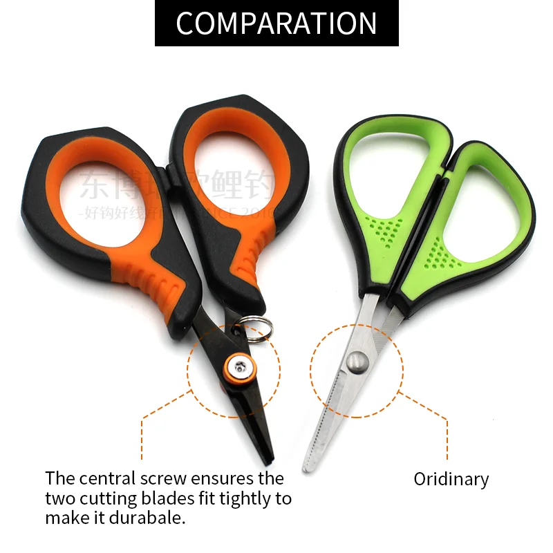 Accesorios de pesca de carpa, tijera Barid de acero inoxidable 3CR13, alicates cortados, línea trenzada de PE, herramientas de pesca fáciles de llevar, 1 ud. - imagen 4