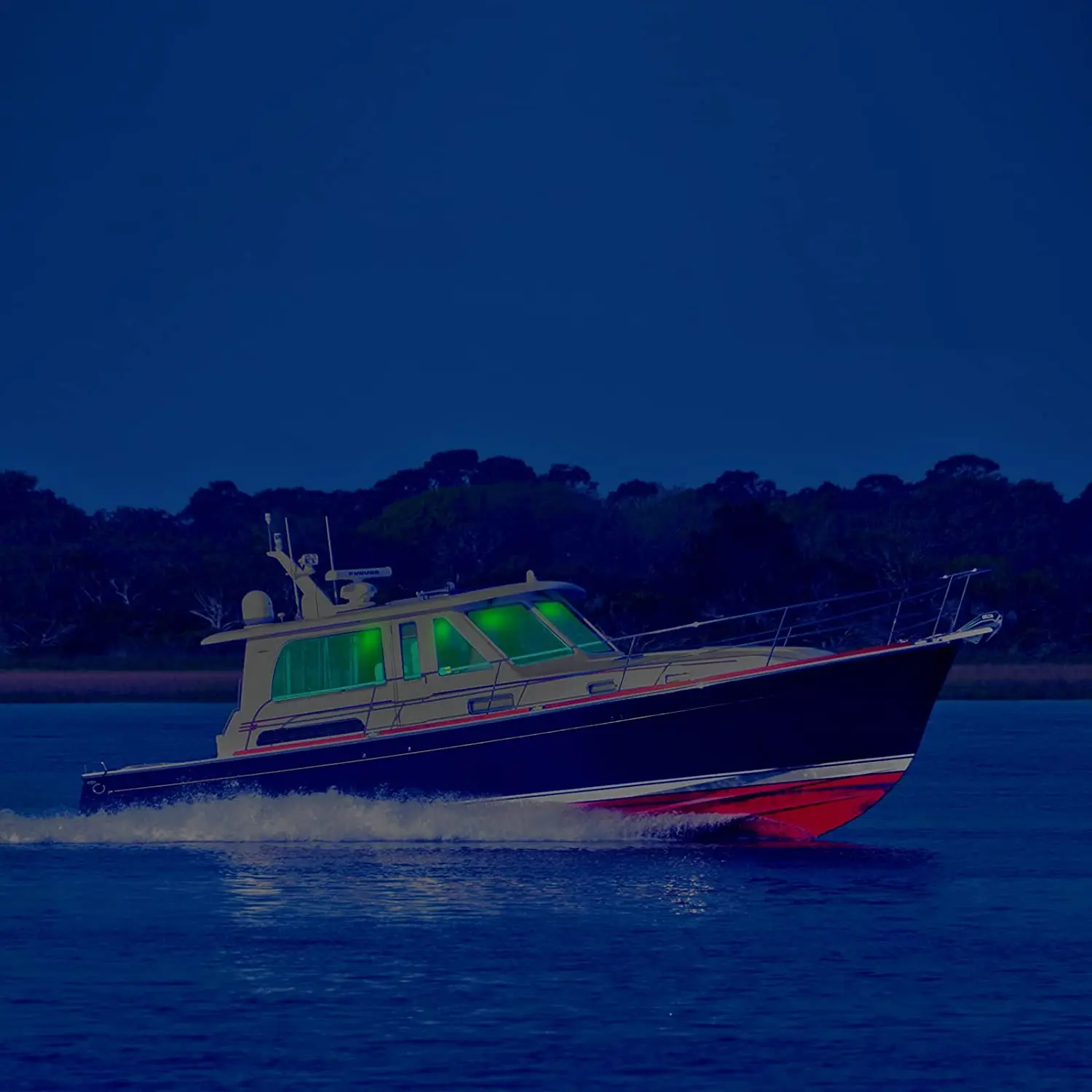 Luz LED marina de cortesía para barco, accesorio para barco, RGBW, montaje en superficie empotrada, 12V, 7,62 cm - imagen 3